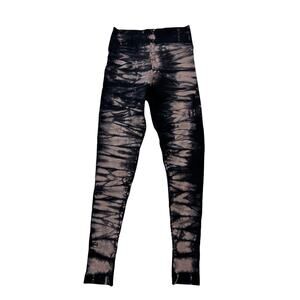 NUX Black and White Tie Dye Yoga Workout Leggings Size Small